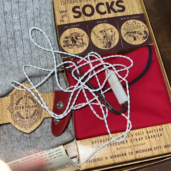 Burnham battery heated socks vintage new - Picture 4 of 5